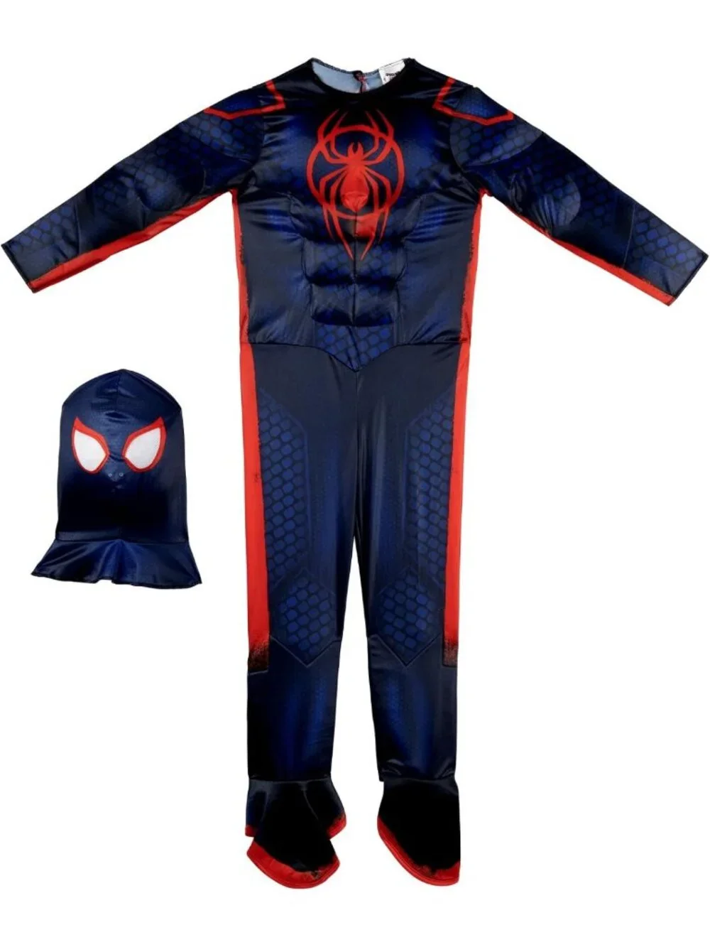 Youth Spider-Man Halloween Costume - Premium Padded Jumpsuit & Fabric Mask